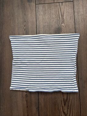 Edikted Striped Blue and White tube top